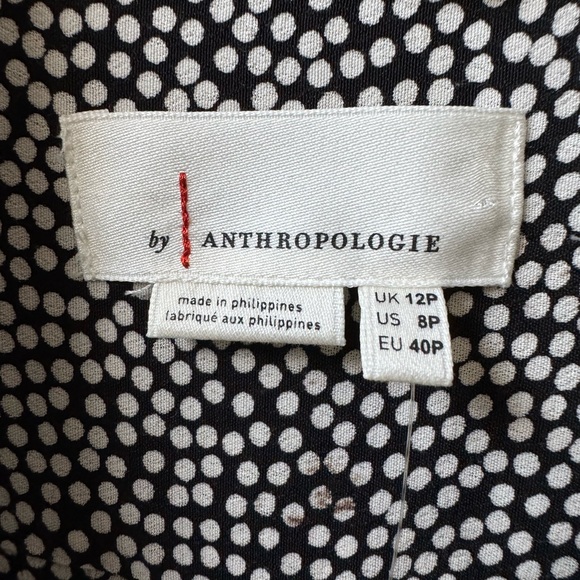 ANTHROPOLOGIE LOVELAND WIDE LEG FLOWY BLACK/WHITE JUMPSUIT - Picture 6 of 8